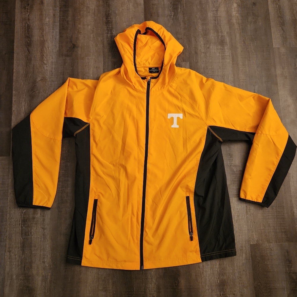 Colosseum Tennessee Vols Volunteers Mens Hooded Zip Front Windbreaker Jacket XL